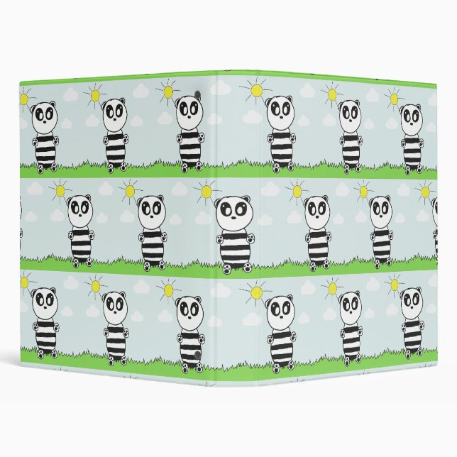 Cute Panda Illustration Binder (Background)