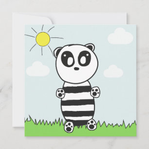 Cute Panda Illustration Card