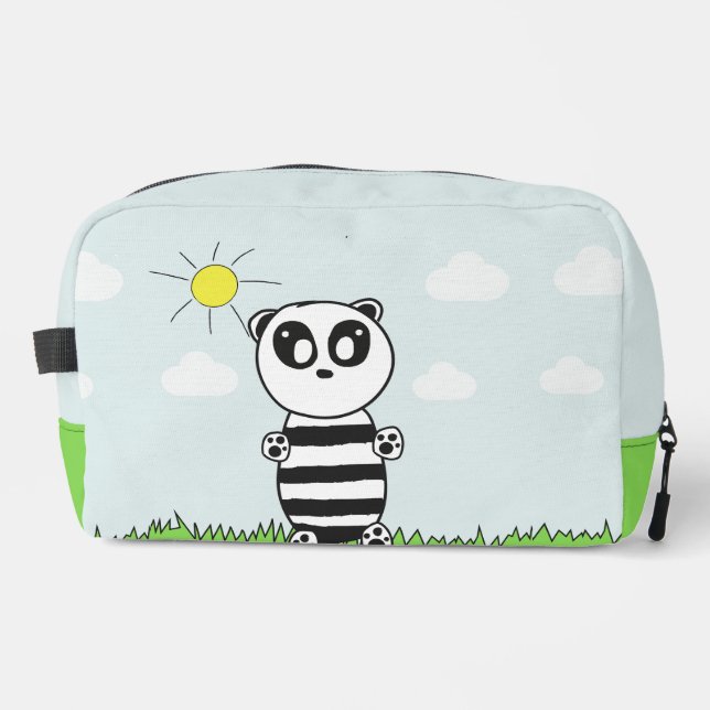 Cute Panda Illustration Dopp Kit (Front)