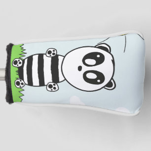 Cute Panda Illustration Golf Head Cover