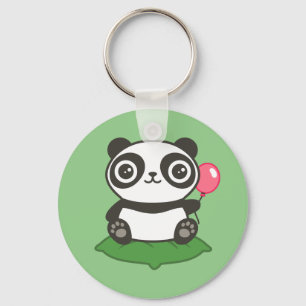 Cute Panda Illustration Keychain
