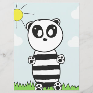 Cute Panda Illustration Menu