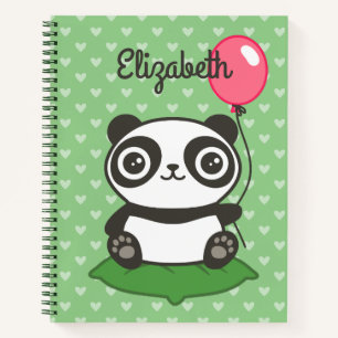 Cute Panda Illustration Notebook