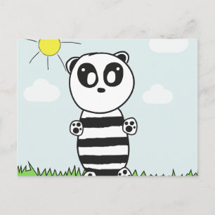 Cute Panda Illustration Postcard