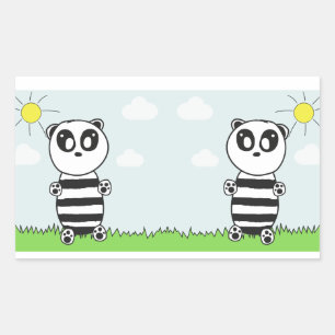 Cute Panda Illustration Sticker