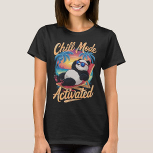 Cute Panda in beach Summer T-Shirt