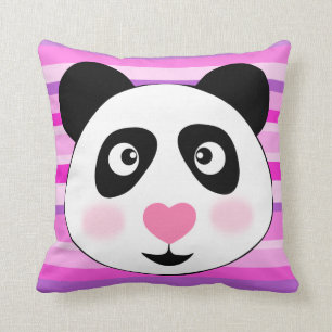 cute panda,kid's room throw pillow
