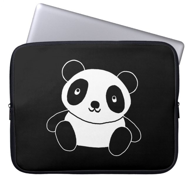 Cute Panda Laptop Sleeve (Front)