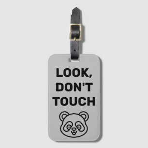 Cute Panda 'Look, Don't Touch' Warning Luggage Tag