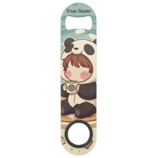 Cute Panda Magnetic Bottle Opener Bar Key