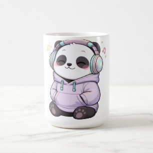 Cute Panda Mug Kawaii Headphones Coffee Cup