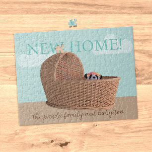 Cute Panda Ours Nouvelle Maison Jigsaw Puzzle
