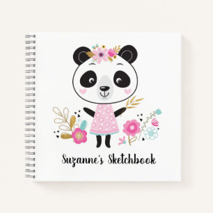 Cute Panda Panda Enfants Artist Sketchbook Carnet
