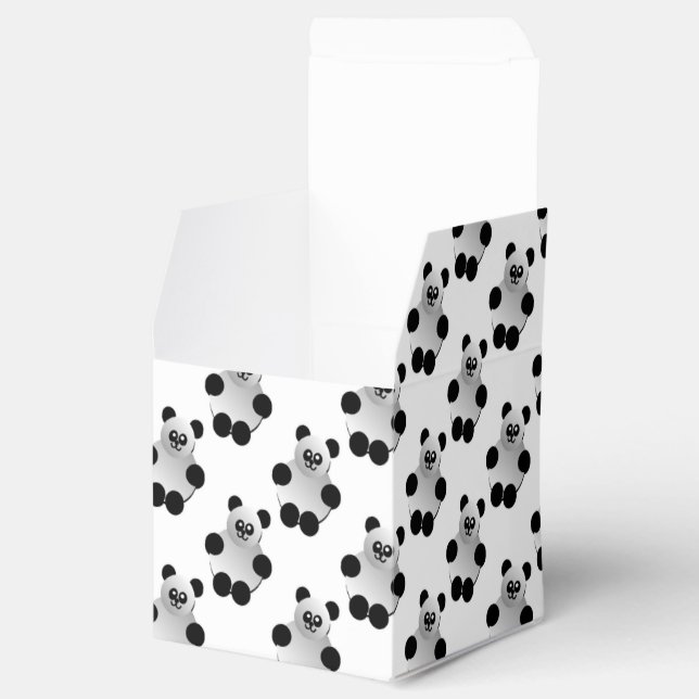 Cute Panda Pattern Favor Box (Opened)