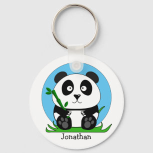 Cute Panda Personalized Keychain