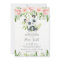 Cute Panda Pink Floral Greenery Baby Shower Girl