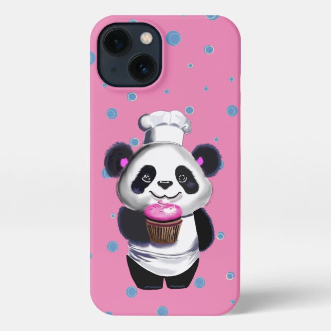 Cute Panda Polka Dot iPhone Case (Back)