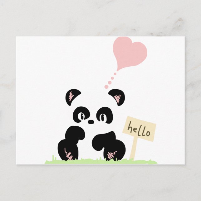 Cute Panda Postcard (Front)