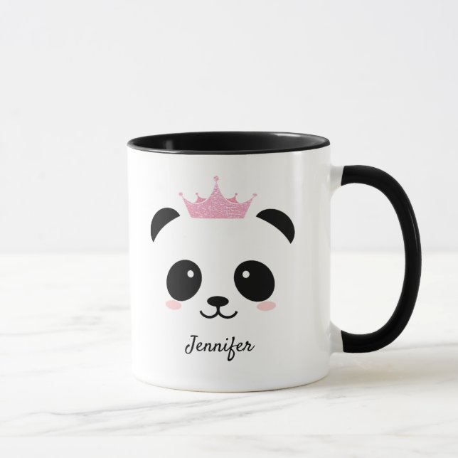 Cute panda princess personalized  mug (Right)
