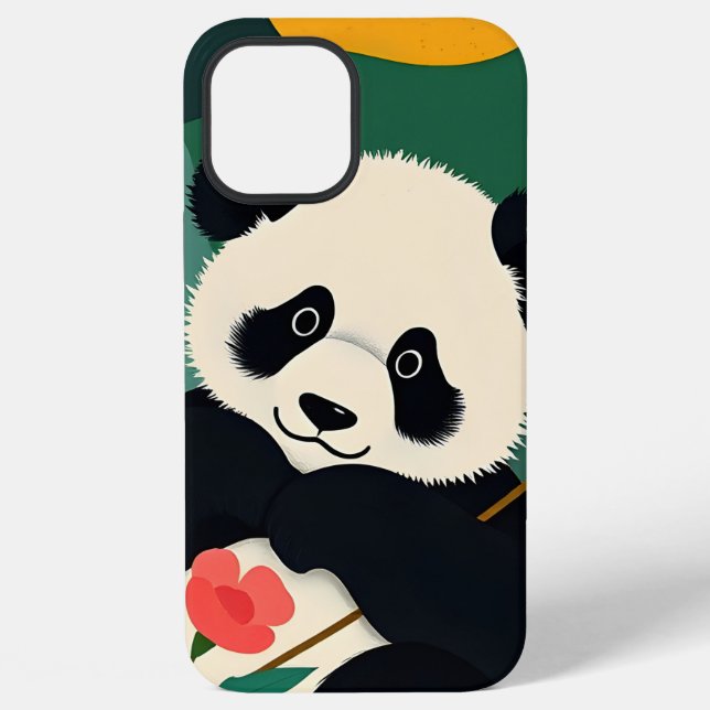 Cute Panda Print iPhone Case (Back)
