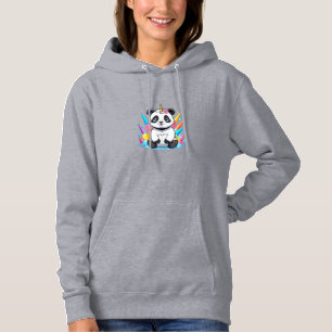 Cute Panda Riding Unicorn Girls Women Rainbow Tank