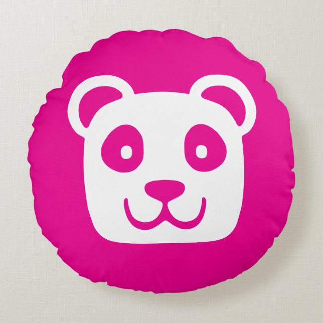 Cute Panda Round Pillow (Front)