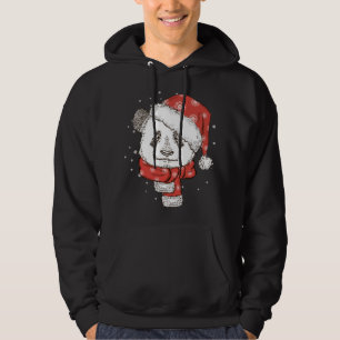 Cute Panda Santa's Hat Christmas Panda Bear Lover  Hoodie