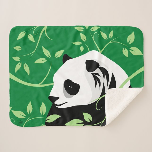 Cute Panda Serpa Blankets (Front (Horizontal))