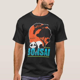 Cute Panda Sleeping Bonsai Japanese Trees Zen Budd T-Shirt