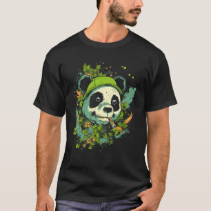 Cute Panda Splash Animal Face  Splash Paint Graphi T-Shirt