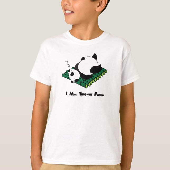 Cute Panda T-Shirt - Sleepy Panda (Front)