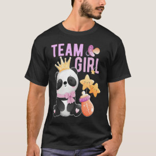 Cute Panda Team Girl Gender Reveal Baby Shower Pa T-Shirt