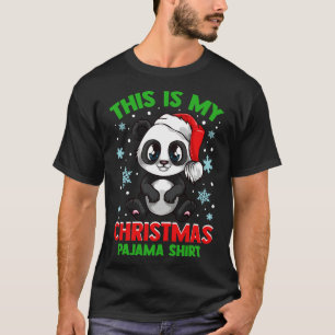Cute Panda This is my Christmas Pajama Shirt Gift