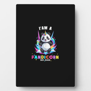Cute Panda Unicorn I'am A Pandicorn Magic Girl Wom Plaque