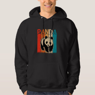 Cute Panda Vintage Retro Boys Girls Panda Animal L Hoodie