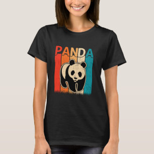 Cute Panda Vintage Retro Boys Girls Panda Animal L T-Shirt
