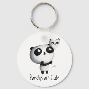 Cute Panda with Balloon Keychain