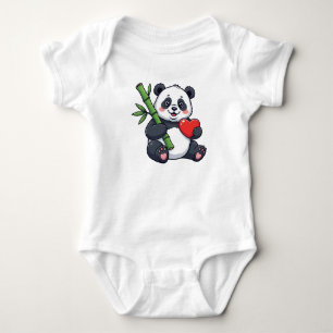 Cute Panda with Bamboo Kids Dress – Adorable Anima Baby Bodysuit