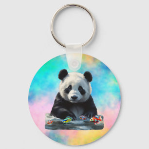 Cute Panda with his Toys Keychain