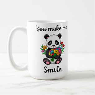 Cute Panda You Make Me Smile Coffee Mug