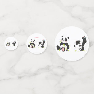 Cute pandas confetti