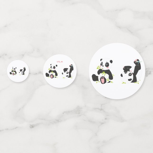 Cute pandas    confetti (Fronts)