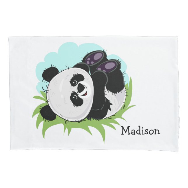 Cute Pandas custom name pillowcases (Front)