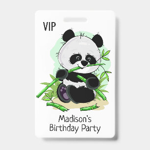 Cute Pandas custom text badges