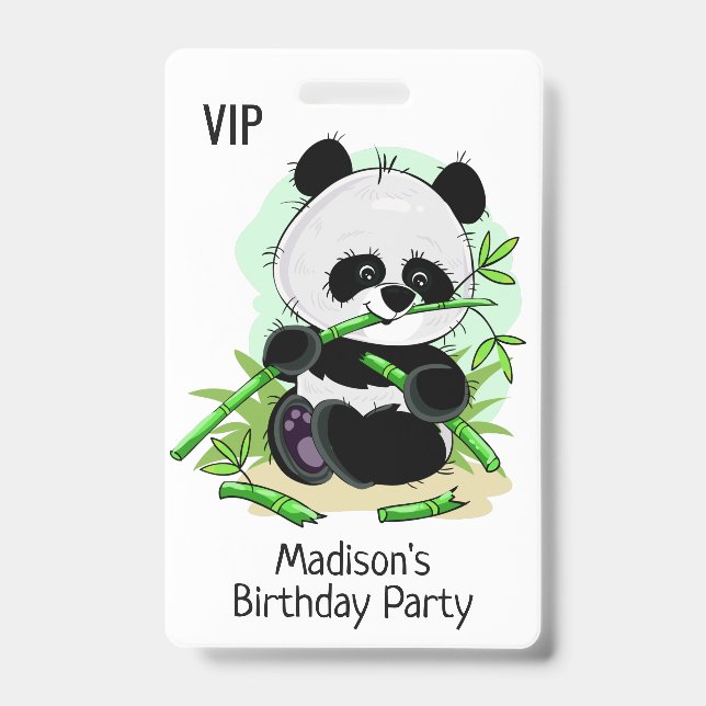 Cute Pandas custom text badges (Front)