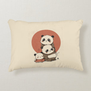 Cute Pandas Design Accent Pillow