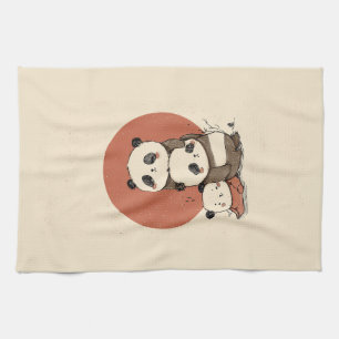 Cute Pandas Design Kitchen Towel