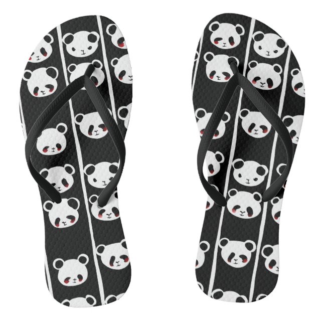 Cute pandas flip flops (Footbed)