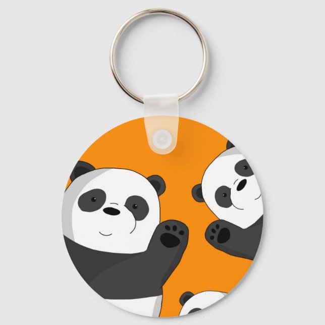 Cute pandas keychain (Front)