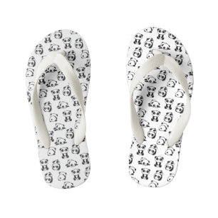 Cute Pandas Pattern   Kid's Flip Flops